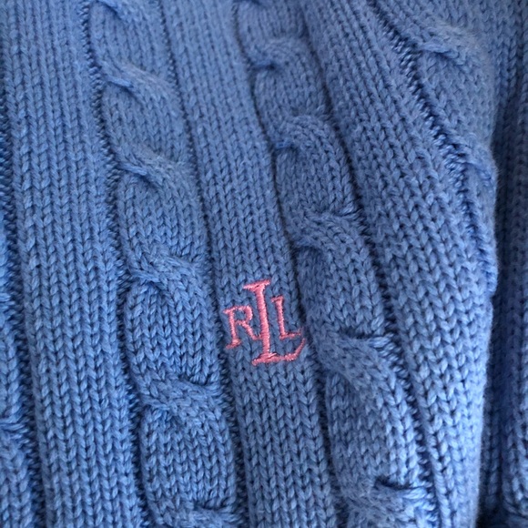 Ralph Lauren Crew Neck Cable Knit Cotton Sweater - Picture 2 of 4